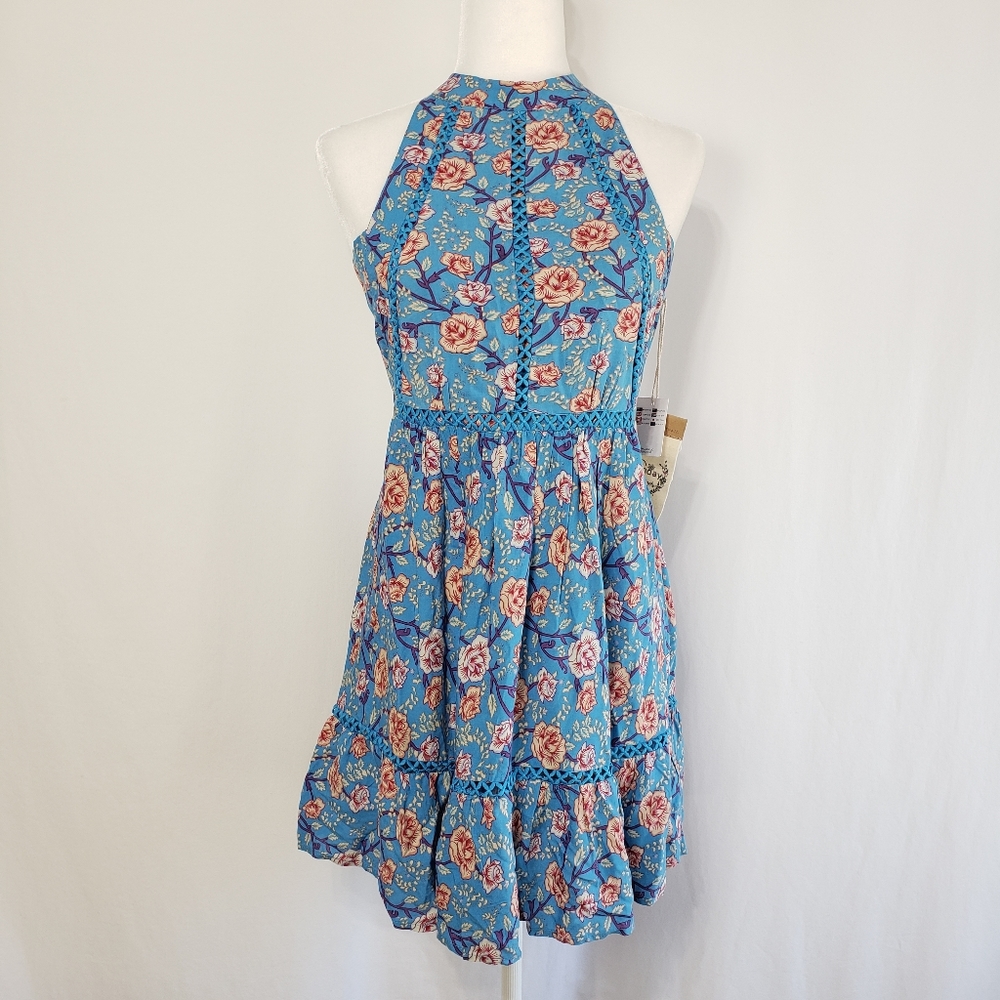 NEW- Sunday Mi Amor Mini Dress in Blue rose